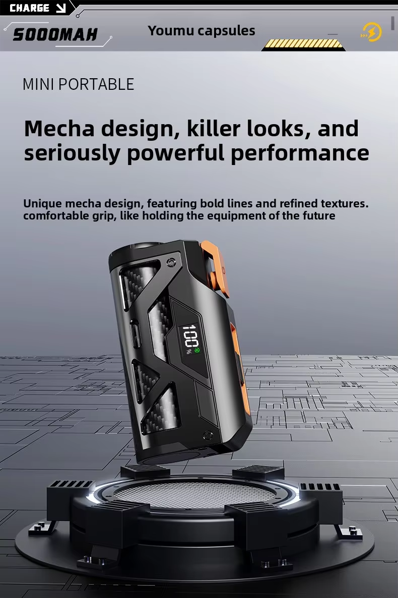 5,000mAh Pocket Power Bank — Digital Battery Level Display